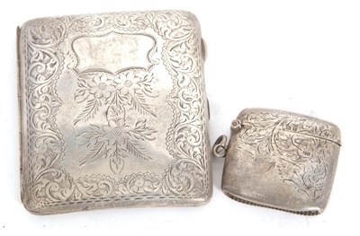 Lot 59 - Mixed Lot:  George V silver cigarette case,...