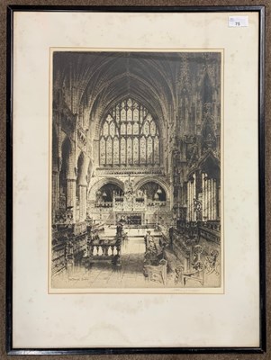 Lot 75 - Albany E. Howarth (1872-1936), 'The Chancel,...