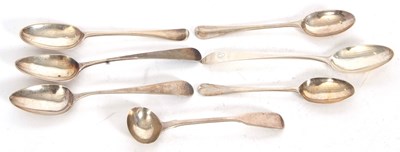 Lot 84 - Mixed Lot: Five Georgian silver teaspoons,...