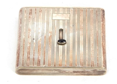 Lot 100 - A silver plated cigarette case, circa 1940 of...