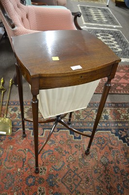 Lot 649 - A late 19th Century mahogany sewing table with...