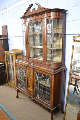 Lot 681 - An Edwardian mahogany framed display cabinet...