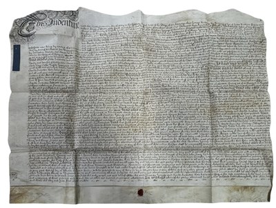 Lot 1222 - A vellum document dated 1795, pertaining to...