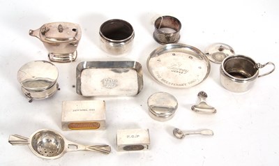 Lot 134 - Mixed Lot:  An Elizabeth II silver caddy spoon,...