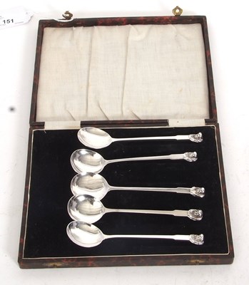 Lot 151 - Five Dryad Arts & Crafts spoons, the cast...