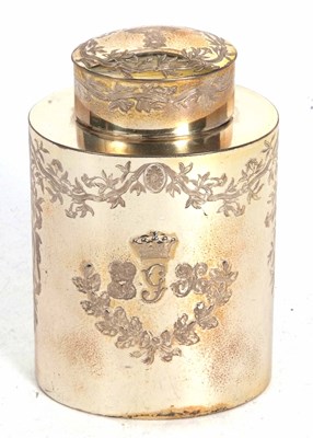 Lot 165 - An early 20th Century silver plated tea caddy...