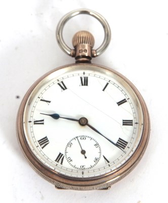 Lot 200 - A silver cased gents pocket watch, hallmarked...