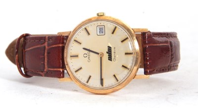 Lot 238 - A 9ct gold cased Omega Geneve gents wristwatch,...