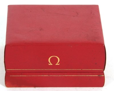 Lot 259 - A vintage red Omega watch box Ref: 5501, the...