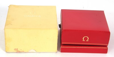 Lot 260 - A vintage Omega red box with outer cardboard...