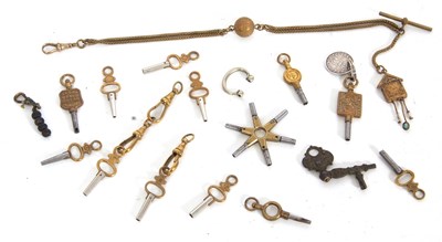 Lot 209a - A mixed lot of various pocket watch keys to...