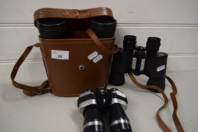 Lot 65 - QUANTITY OF BINOCULARS, ONE IN LEATHER CASE