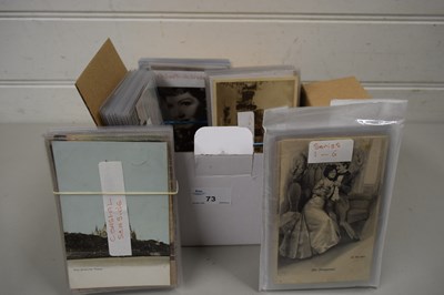 Lot 73 - BOX CONTAINING QUANTITY OF POSTCARDS, MAINLY...