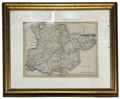 Lot 1190 - A framed and glazed map of Essex (frame loose)...