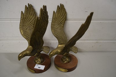 Lot 96 - PAIR OF EAGLES MOUNTED FOR THE ST JOHNS CAR...