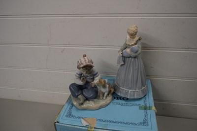 Lot 106 - LLADRO FIGURE OF SMALL BOY WITH PUPPY AND...