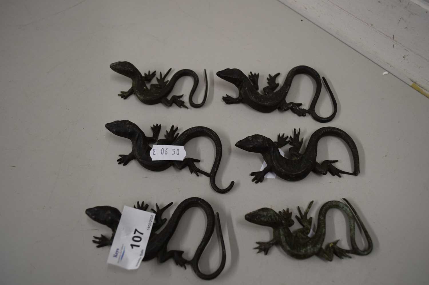 Lot 107 - QUANTITY OF METAL MODELS OF LIZARDS