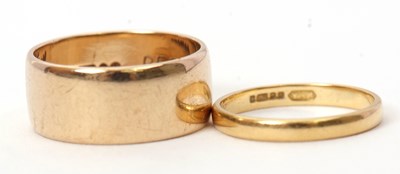 Lot 41 - Two gold rings: an 18ct gold ring, hallmarked...