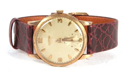 Lot 268 - A 9ct gold Roma gents wristwatch, manually...