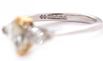 Lot 66 - An 18ct yellow and white diamond ring, the...
