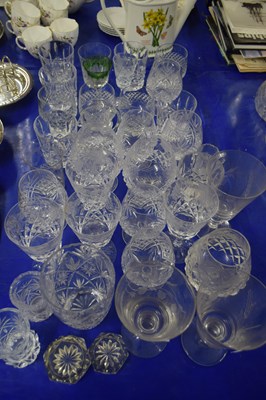 Lot 153 - QUANTITY OF GLASS WARES, BRANDY GLASSES ETC