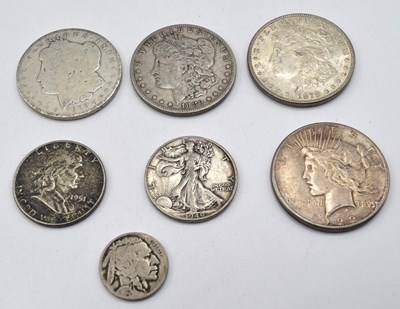 Lot 47 - Quantity of Seven American silver coins to...