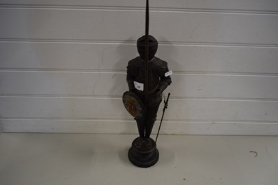 Lot 167 - LAMP MODELLED AS A MEDIEVAL KNIGHT IN ARMOUR
