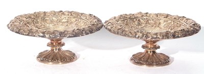 Lot 221 - Pair of Victorian heavy gauge silver plated...