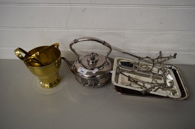 Lot 189 - PLATED TEA POT AND OTHER ITEMS