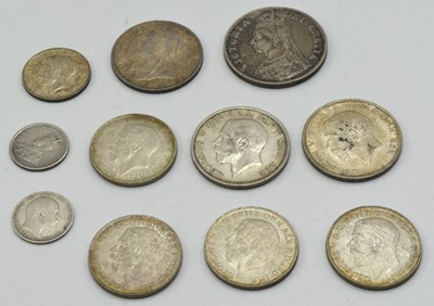 Lot 63 - 19th & 20th century silver crown, half-crowns,...