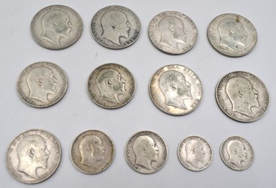 Lot 60 - Quantity of Edward Vll silver coins,...