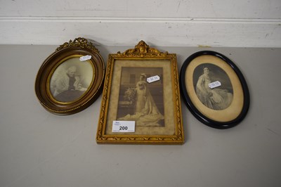 Lot 200 - GROUP OF THREE VINTAGE PHOTOGRAPHS IN FRAME