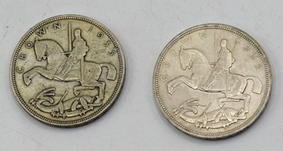 Lot 90 - Two GRV 1935 crowns