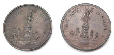 Lot 99 - Two 'The Bell' Medals presented by the society...