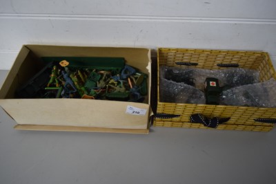 Lot 210 - BOX CONTAINING TOY SOLDIERS TOGETHER WITH...