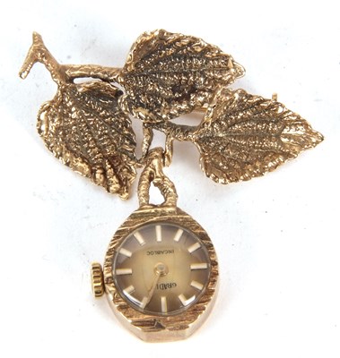 Lot 245 - A 9ct gold cased Gradus lady's watch suspended...