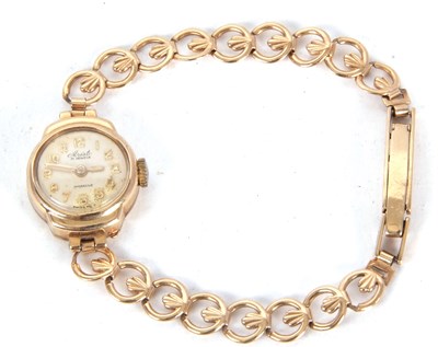 Lot 243 - A 9ct gold cased Aristo lady's wristwatch, it...