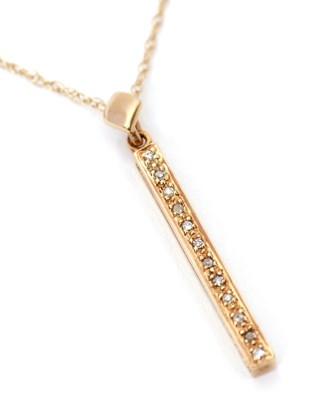 Lot 77 - A 9ct diamond pendant, the rectangular pendant...