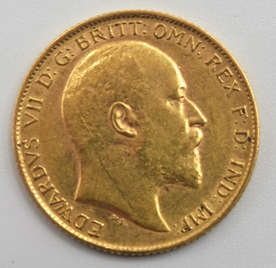 Lot 37 - ERVII 1910 Half gold sovereign