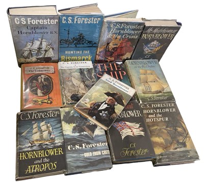 Lot 926 - ONE BOX: C S FORESTER: 13 Titles, hardbacks in...