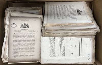 Lot 1316 - ONE BOX: Antiquarian Parliamentary acts...