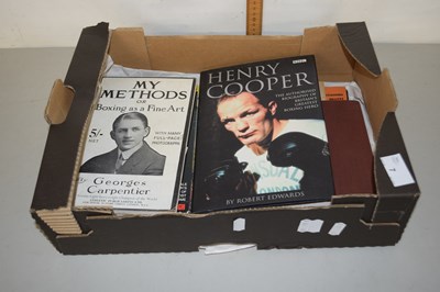 Lot 7 - Box containing a quantity of boxing ephemera,...