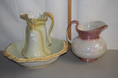 Lot 11 - A Victorian jug and wash basin