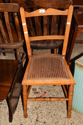 Lot 329 - SINGLE CANE SEATED BEDROOM CHAIR