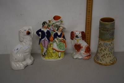 Lot 42 - Group of Staffordshire wares including two...