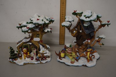 Lot 48 - A large resin group entitled Christmas at Pooh...