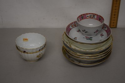 Lot 56 - Quantity of English porcelain tea wares, late...