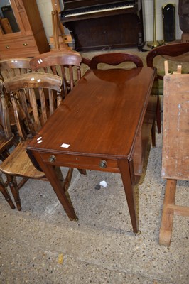 Lot 335 - 19TH CENTURY MAHOGANY DROP LEAF PEMBROKE TABLE