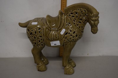 Lot 86 - Large pottery model of a Tang horse