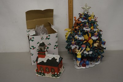 Lot 87 - A boxed model of a Church with Christmas...